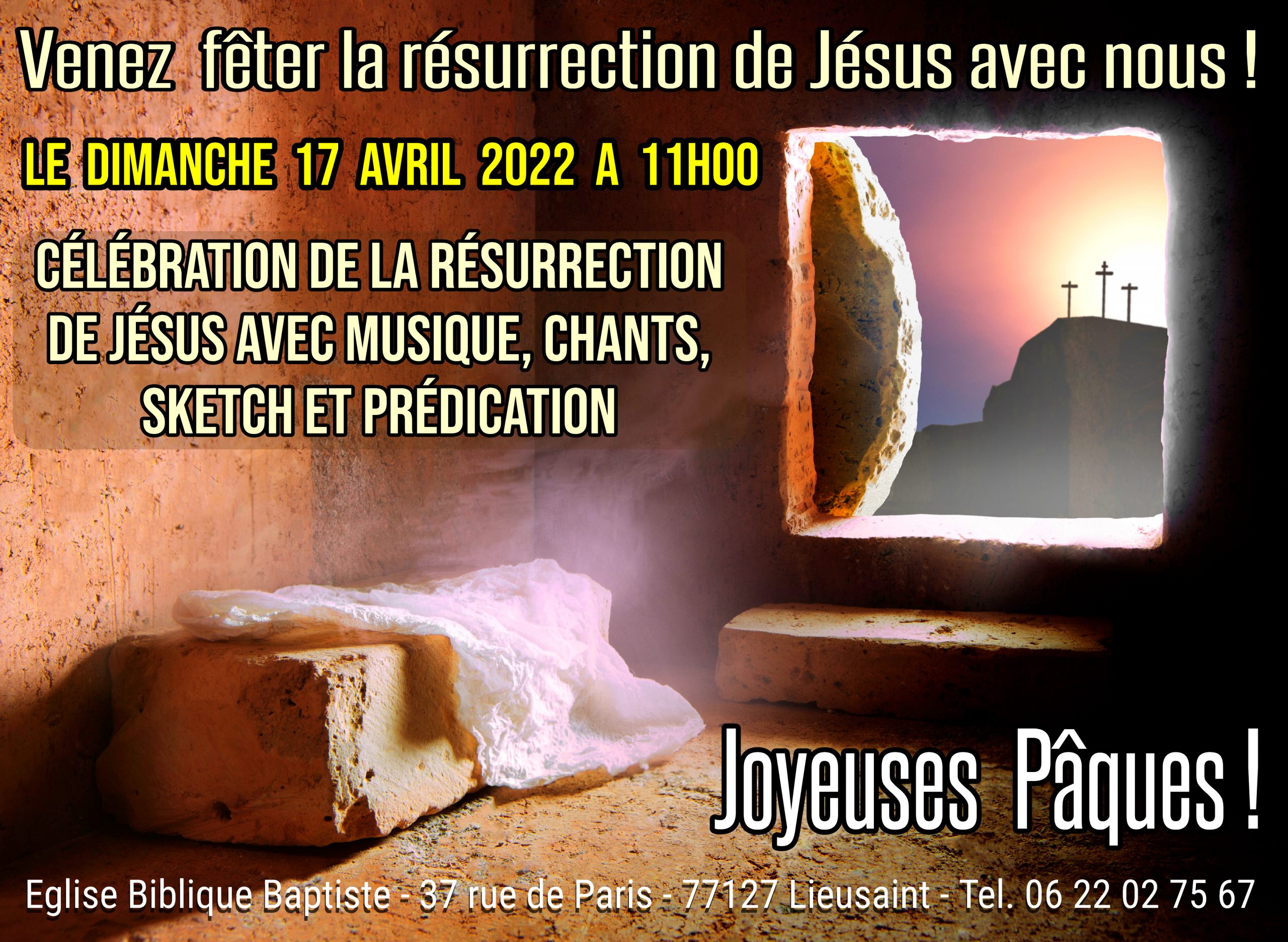 Venez fêter la résurrection de Jésus avec nous !